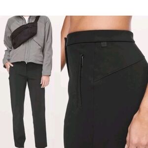 Lululemon Women on the Move Black Travel Pants Work Pants Stretch Comfort Sz X8